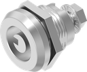 Chiusura 1/4 di giro di sicurezza Ø 8,6 con intaglio, acciaio inox AISI 303