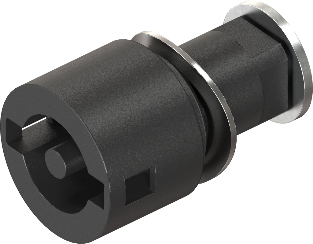 Inserto doppia aletta 3 per chiave a clips, poliammide nero
