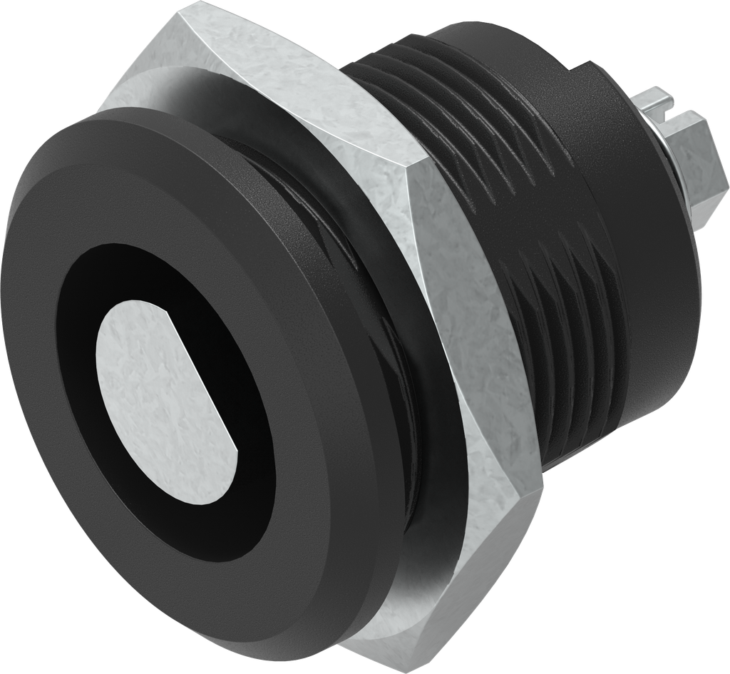 Safety quarter turn Eastern Europe Ø 13 half-round, Polyamide and zinc die black