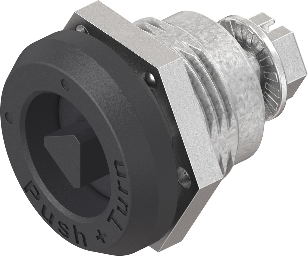 Trilvast slot driekant 7, Zamak zwart gepoedercoat