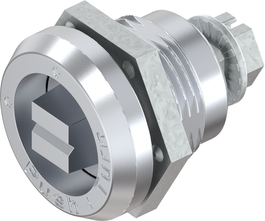 Safety quarter turn railway version, Zinc die chrome-plated; 1000
