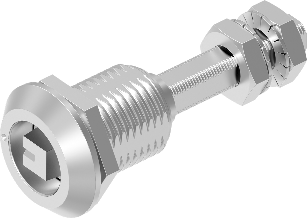 Compression latch with adjustable cam height, railway version