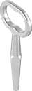 Llave para inserto cuadradillo interior 7, GTW galvanizado