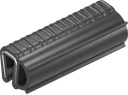 Dichtprofil selbstklemmend aus Brandschutzmaterial, Moosgummi EPDM; Klemmprofil EPDM 60 ± 5 Shore A schwarz