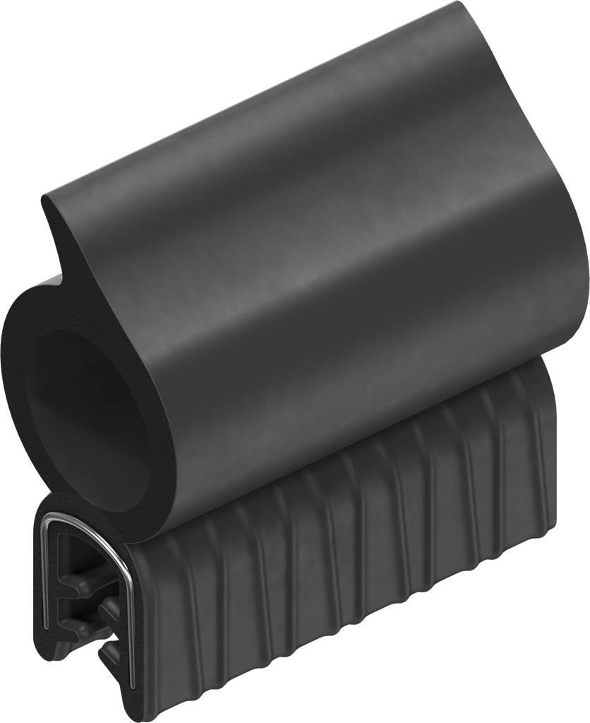 Guarnizione autobloccante in materiale ignifugo, gomma spugnosa EPDM; profilo autobloccante EPDM 60 ± 5 Shore A nero