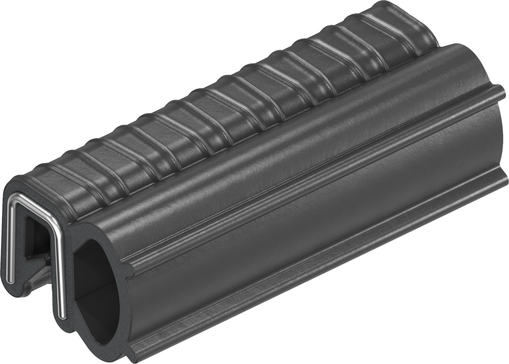 Guarnizione autobloccante, gomma spugnosa EPDM; profilo autobloccante EPDM 65 ± 5 Shore A nero