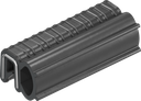 Perfil de junta para montaje a presión, caucho microporoso EPDM; perfil base EPDM 65 ± 5 Shore A negro