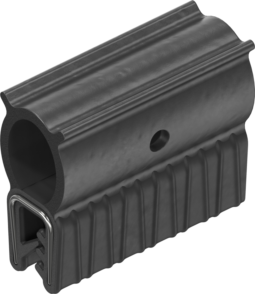 Afdichtprofiel zelfklemmend van brandwerende materiaal, Sponsrubber EPDM; klemprofiel EPDM 60 ± 5 Shore A zwart