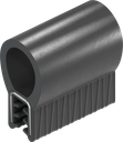 Perfil de junta de material de protección contra incendios para montaje a presión, caucho microporoso EPDM; perfil base EPDM 60 ± 5 Shore A negro