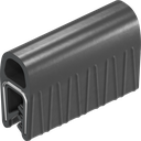 Afdichtprofiel zelfklemmend van brandwerende materiaal, Sponsrubber EPDM; klemprofiel EPDM 60 ± 5 Shore A zwart