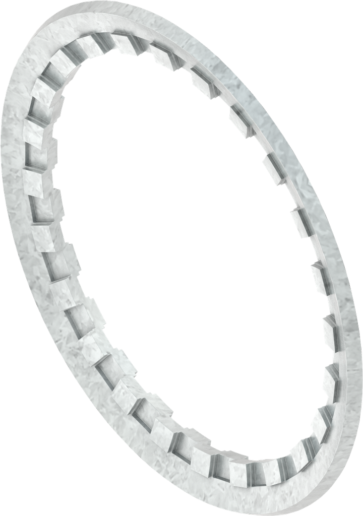 Arandela dentada, acero galvanizado
