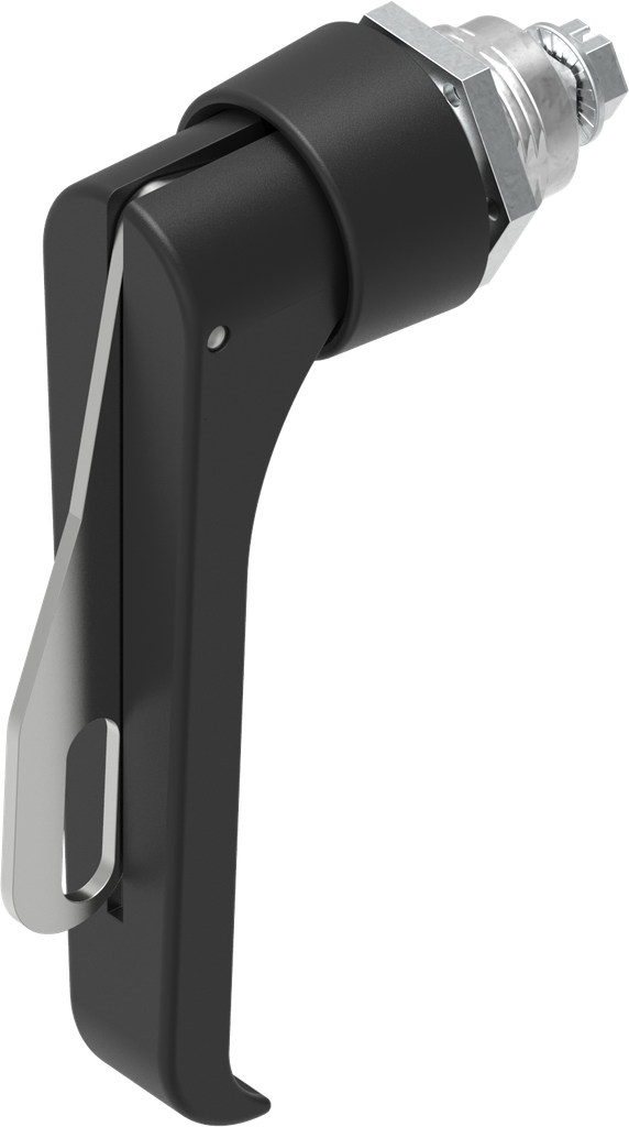 L-handle quarter turn for padlock, Zinc die black powder-coated; 1000 ...
