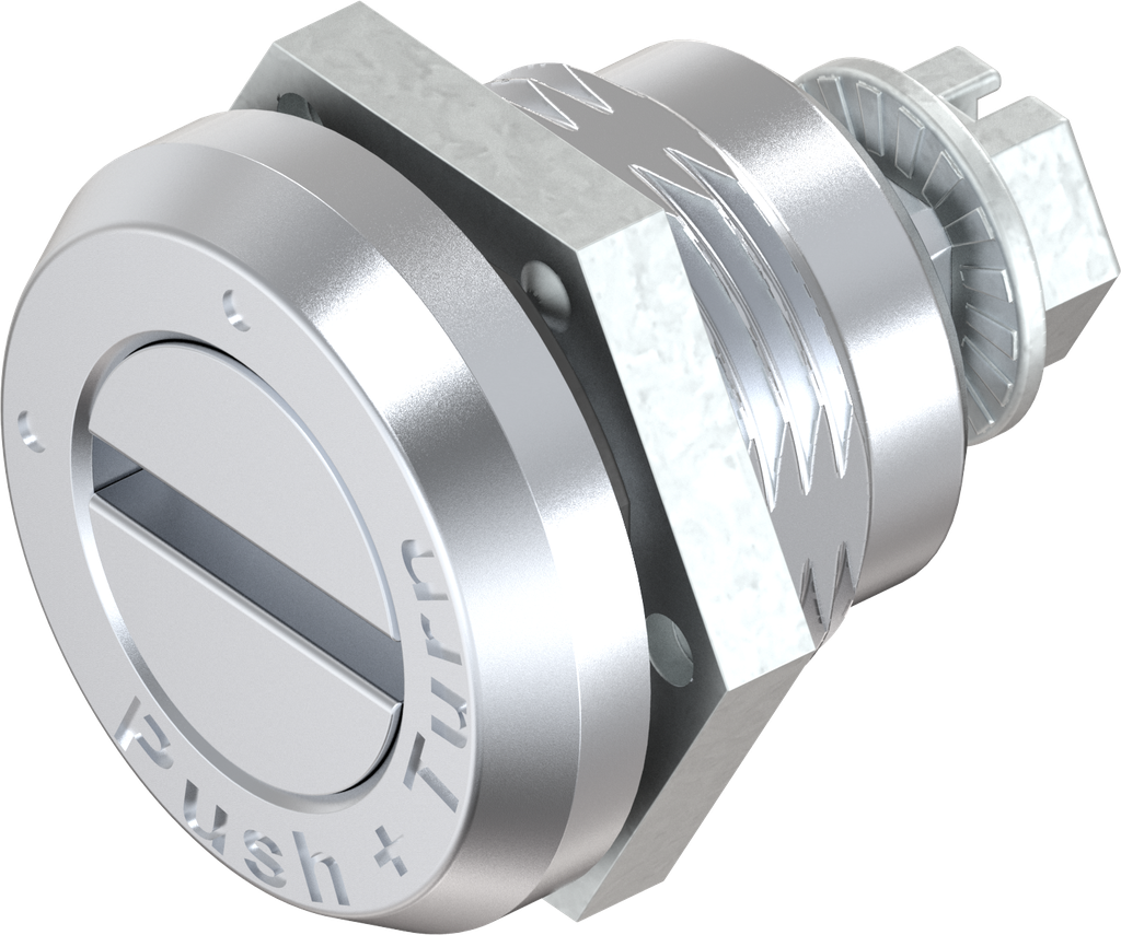 Safety quarter turn slot 2 x 4, Zinc die chrome-plated; 1000-U817-17IA ...