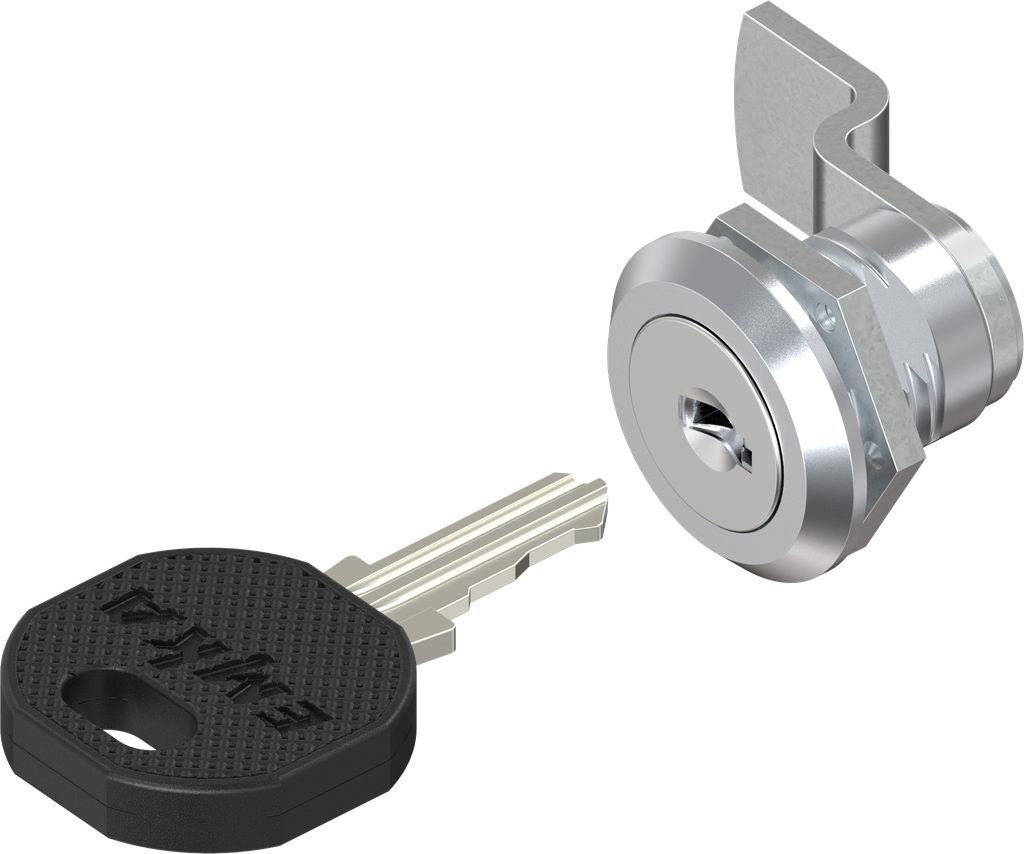 Cylinder quarter turn, keyed 2233X, Zinc die chromeplated; 1022U24