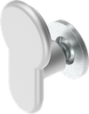 Blindstop voor profiel-halfcilinder uitsparing, Aluminium