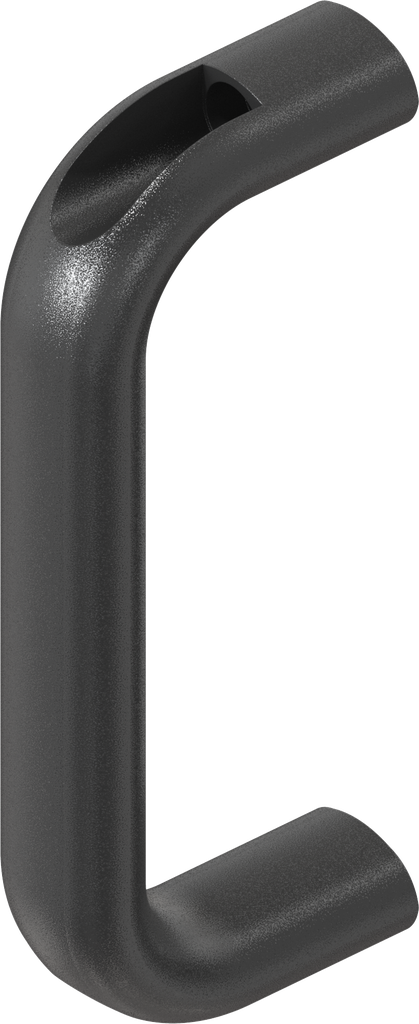 Bow-type handle, Aluminium black plastic-coated; 1095-42-112AA A = 112 mm