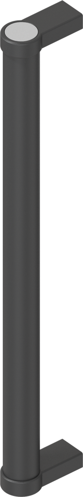 Tube handle, Aluminium black plastic-coated; 1095-U26-400AA A = 400 mm