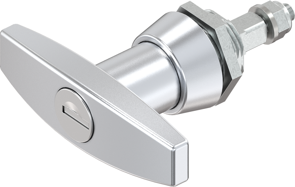 T-handle, keyed EK 333, Zinc die chrome-plated; 1102-U3 for screw-on ...