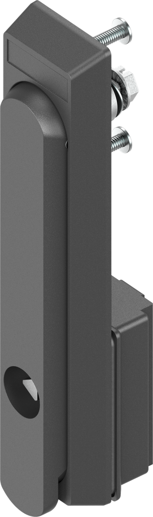 Swinghandle with insert triangular 8, Polyamide GF black; 1125-U216-A