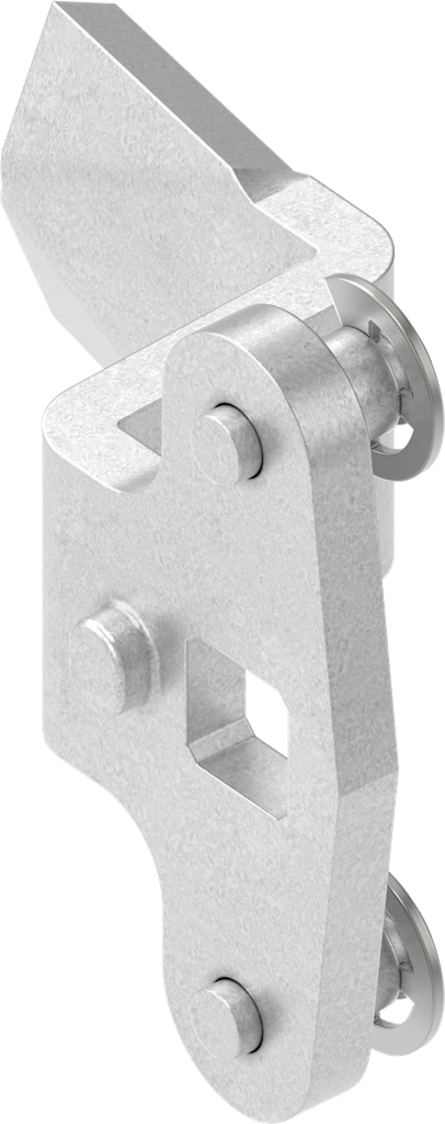 Zunge mit Stangenantrieb, Stahl verzinkt; 1000-U39 Kröpfung h = 22 mm
