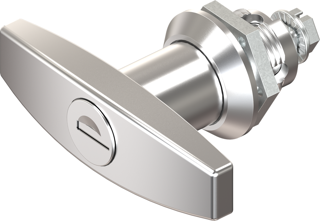 T-handle quarter turn, keyed EK 333, Zinc die chrome-plated; 1000-U61 ...