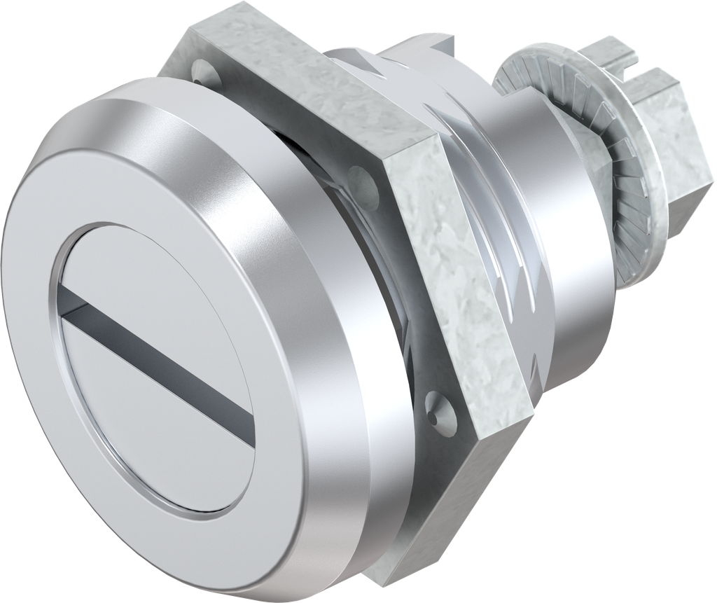 Safety quarter turn slot 2 x 4, Brass and zinc die chrome-plated; 1000 ...