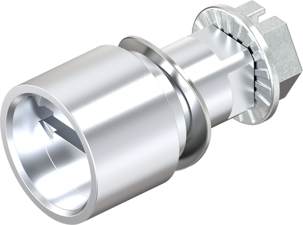 Insert slot 2 x 4 coinproof, Zinc die chrome-plated; 1000-U738