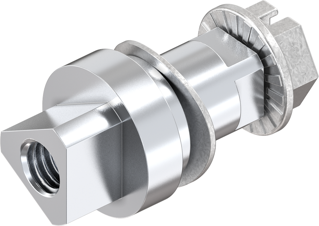 rotor avec taraudage M6 triangle 10, zamak chromé; 1000-U763