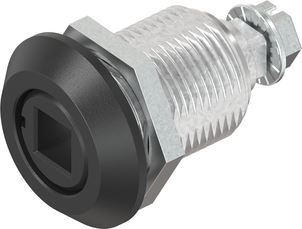 Compression latch square female 8, Zinc die black powder-coated; 1000 ...