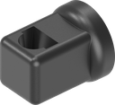 Stanggeleider voor ronde stang 8 mm, polyamide GF zwart