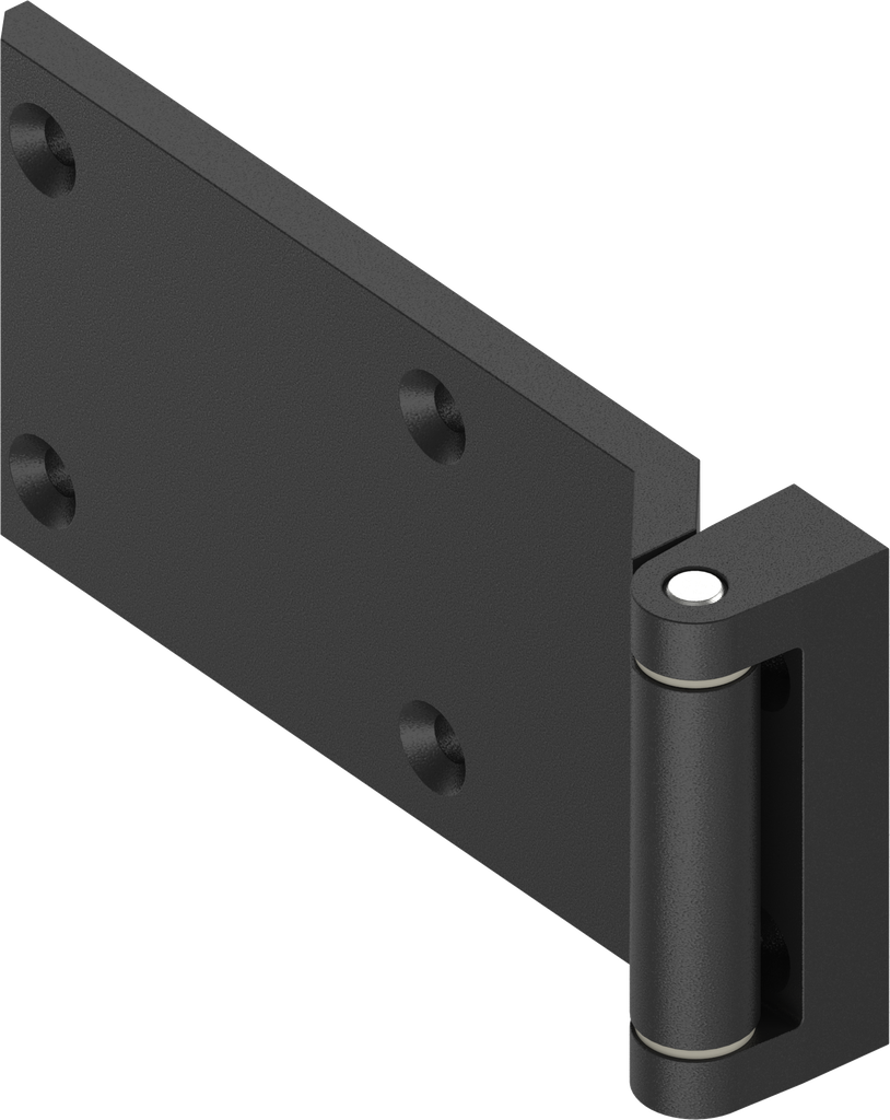 180° Hinge, Zinc die black powder-coated; 1054-U11