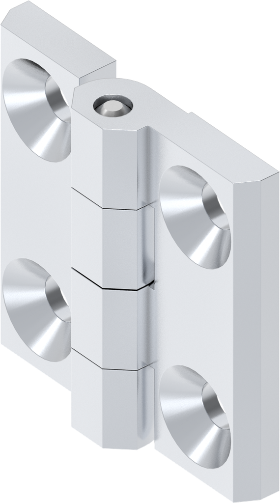 Scharnier - zwart staal - 40x32 mm - 2 stuks