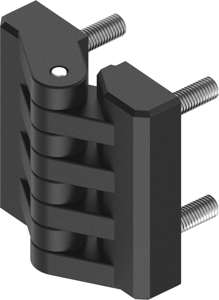 Lot De 2 Charnières Plastique Renforcé Noir 94x58mm – FP INOX