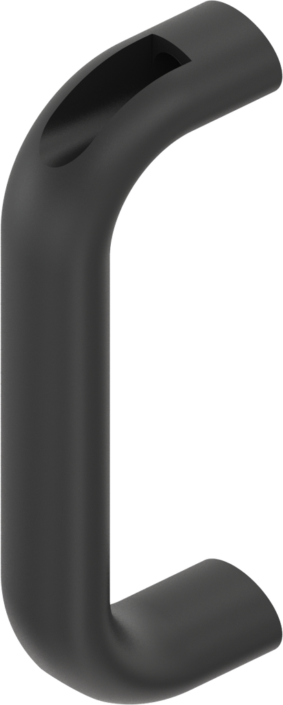 Bow-type handle, Aluminium black plastic-coated; 1095-28-132AA A = 132 mm