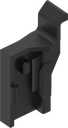 sabot d'arrêt pour tringle plate, polyamide GF noir