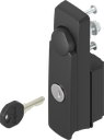 Zwenkgreep "klein" met rondcilinder sleutelnummer EK 333, polyamide GF zwart