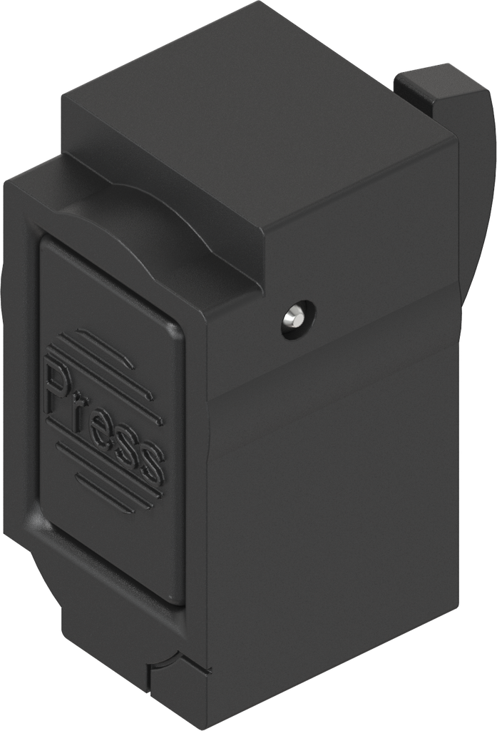Locking set with push button, Polyamide GF black; 2100-U56