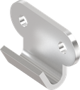Gancho, con perforación, acero inoxidable AISI 304